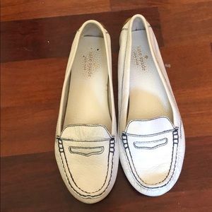 Kate Spade White Penny Loafer